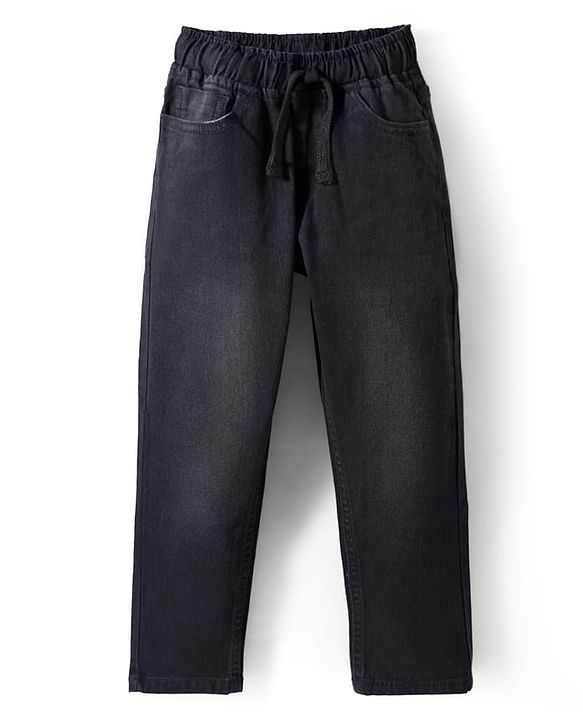 Pine Kids Denim Woven Full Length Washed Jeans - Blue