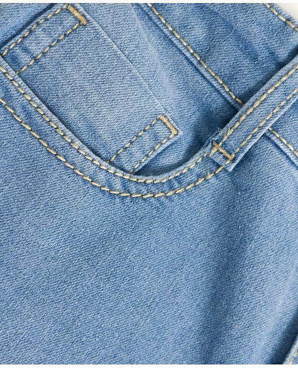 Pine Kids Denim Woven Full Length Washed Jeans -Light Blue