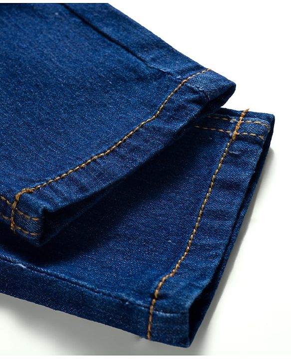 Pine Kids Denim Woven Full Length Washed Jeans  - Blue
