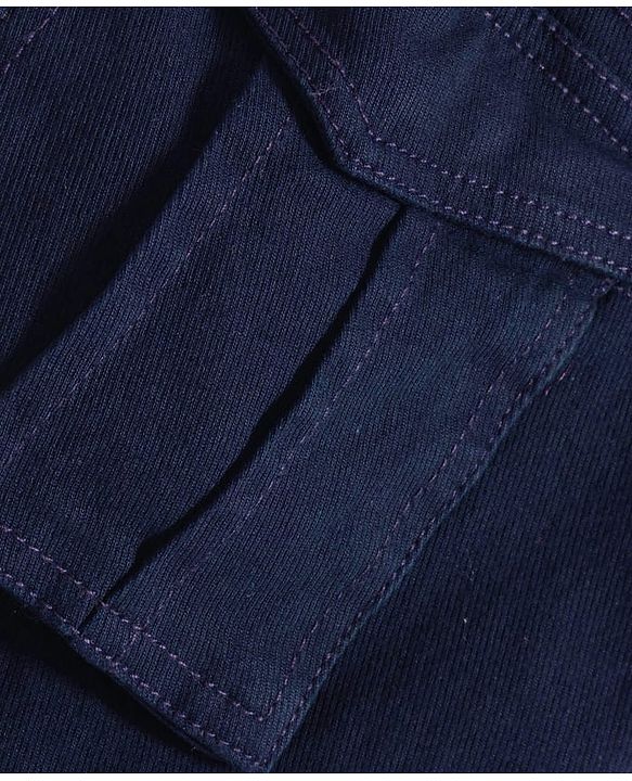 Pine Kids Cotton Elastane Woven Full Length Trouser Pant - Navy Blue