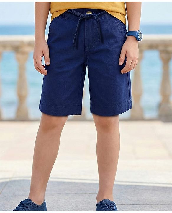 Pine Kids Cotton Elastane Woven Above Knee Length Shorts - Olive Green