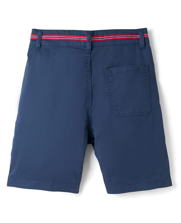 Pine Kids Cotton Woven Above Knee Length Solid Shorts - Beige