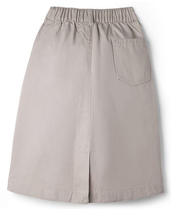 Pine Kids Cotton Woven Mid Calf Solid Skirt - Tan