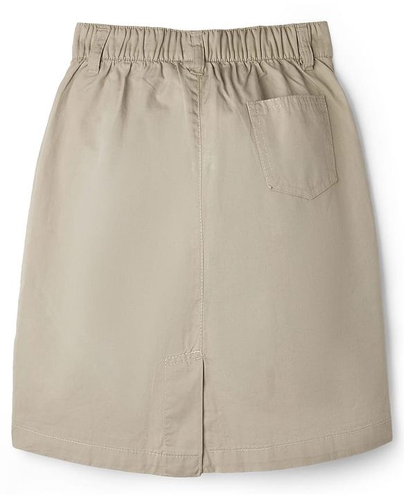 Pine Kids Cotton Woven Mid Calf Solid Skirt - Tan