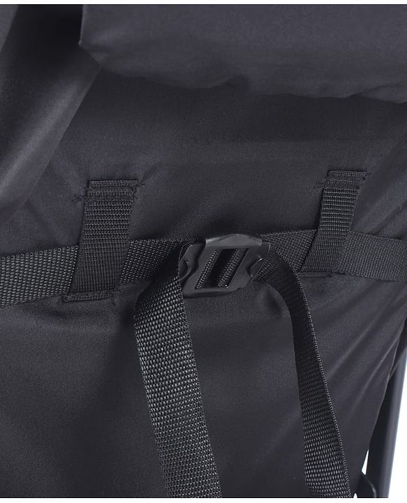 Babyhug Portable Baby Stroller with One-hand Z Compact Fold - Black| Pram for Newborn| Concealed Linked Brake| Swivel Wheels| 5 point Safety Harness| Air Cabin Friendly|
