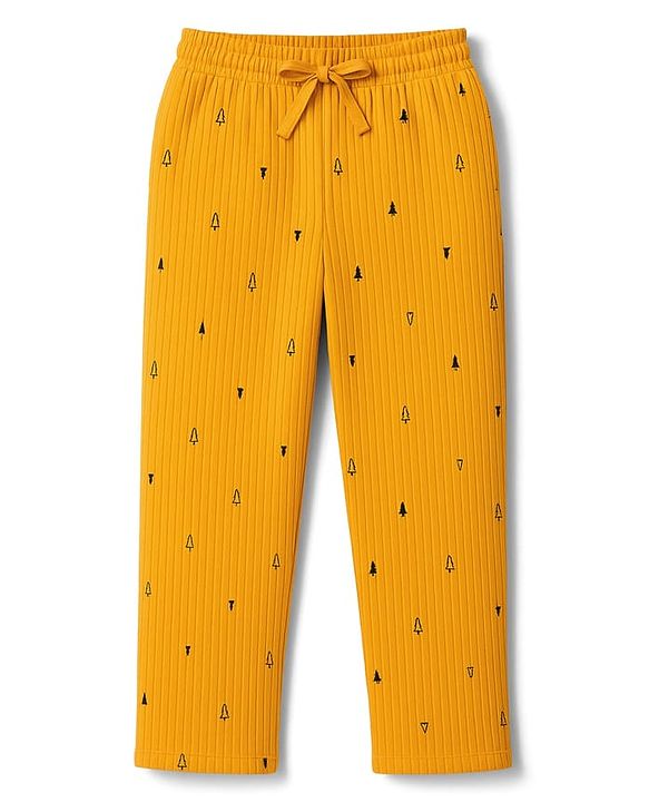 Pine Kids Drop Needle  Half Sleeves  Co-ords Night Suit With Tree Print - Yellow