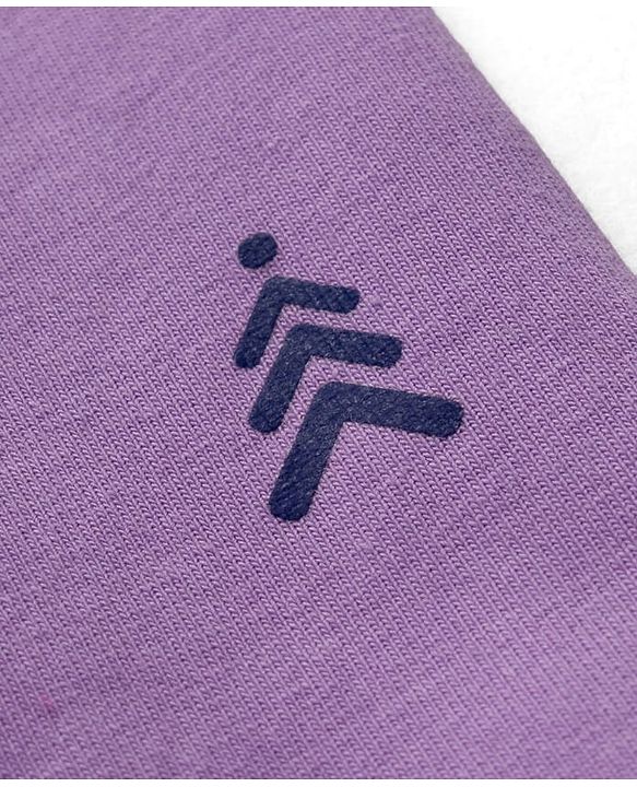 Pine Kids Cotton Lycra Knit Full Length Leggings With Polka Dot Print Pack Of 2 - Purple & Black