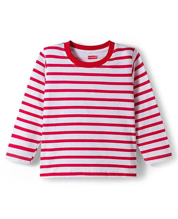 Babyhug 100 % Cotton Single Jersey Knit Full Sleeves T-Shirt With Dino Print Pack Of 7 - Multicolour