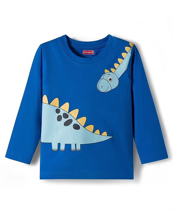 Babyhug 100 % Cotton Single Jersey Knit Full Sleeves T-Shirt With Dino Print Pack Of 7 - Multicolour