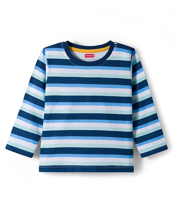 Babyhug 100 % Cotton Single Jersey Knit Full Sleeves T-Shirt With Dino Print Pack Of 7 - Multicolour