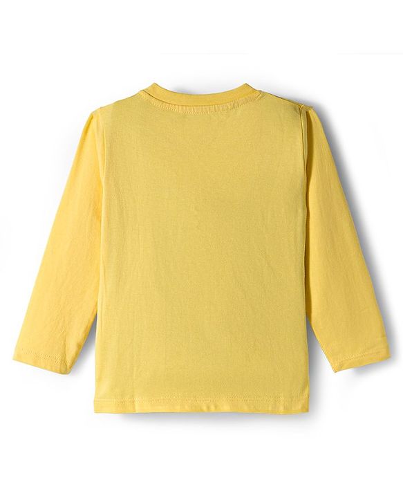 Babyhug 100% Cotton Single Jersey Knit Full Sleeves T-Shirt With Animal Print Pack Of 3 - Yellow Light Green & White