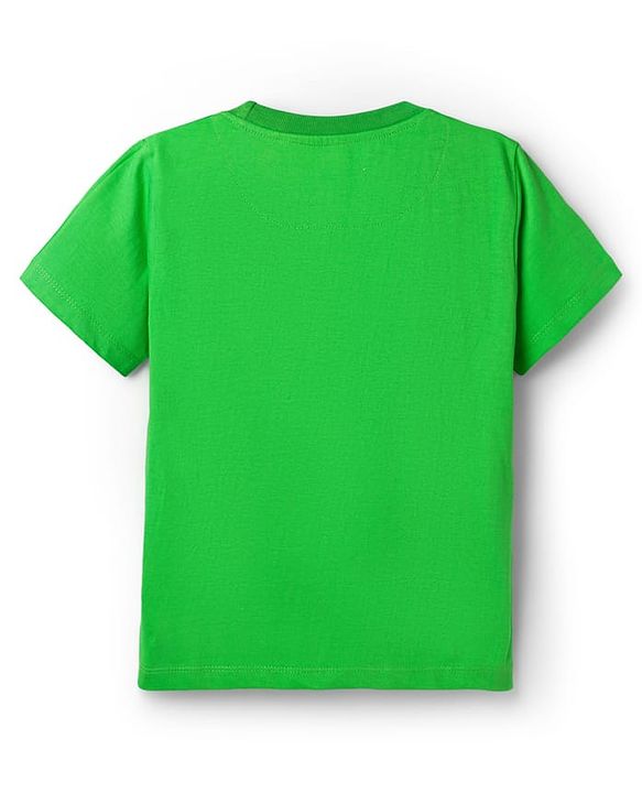 Pine Kids Single Jersey Knit Half Sleeves T-Shirt & Shorts Night Suit with Yacht Print - Green