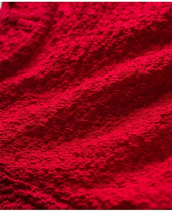 Pine Kids Woven Half Sleeves Solid Frock - Red