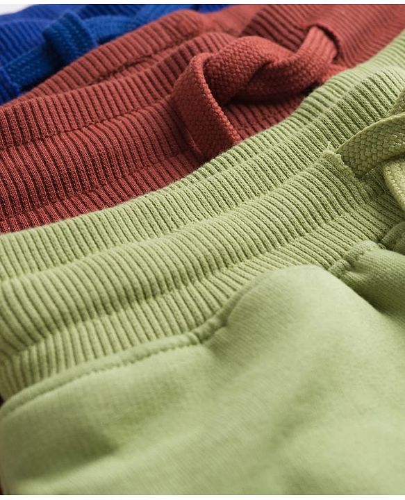 Pine Kids Knit Full Length Lounge Pant With Logo Print Pack Of 3 - Colour May Vary