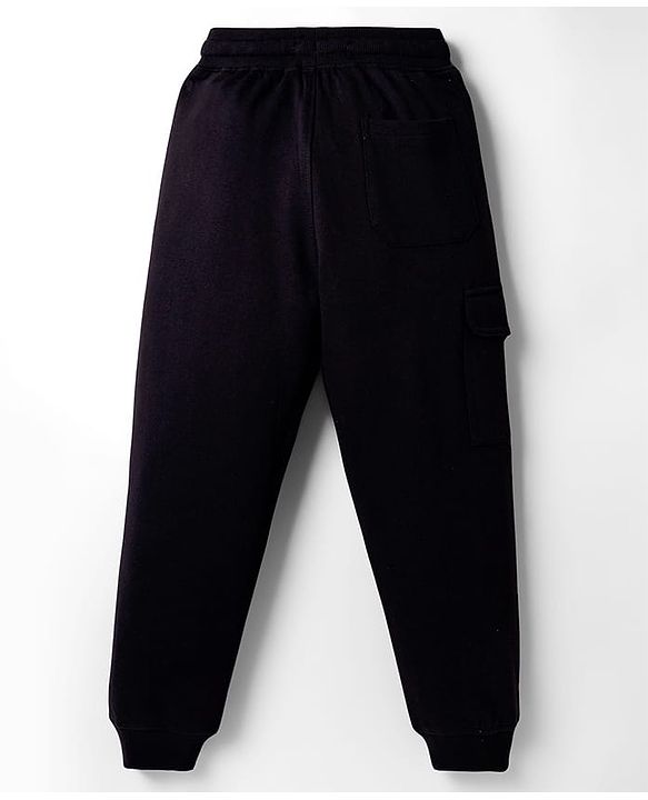 Pine Kids Knit Full Length Lounge Pant with Good Vibes Print - Black