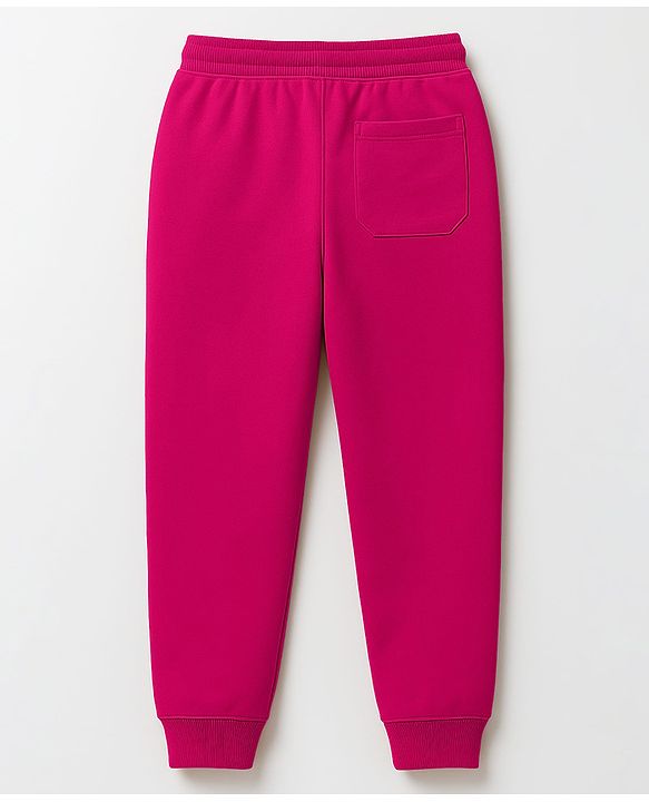 Pine Kids Knit Full Length Lounge Pant With Text Badge - Orange