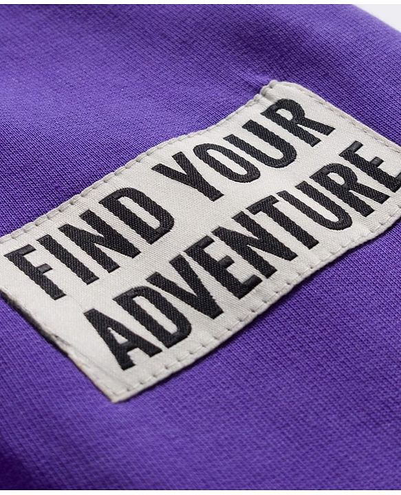 Pine Kids Knit Full Length Lounge Pant With Find Your Adventure Text Print - Purple