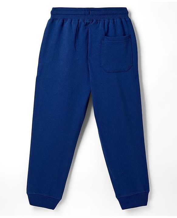 Pine Kids Knit Full Length Lounge Pant with Text Print - Navy Blue