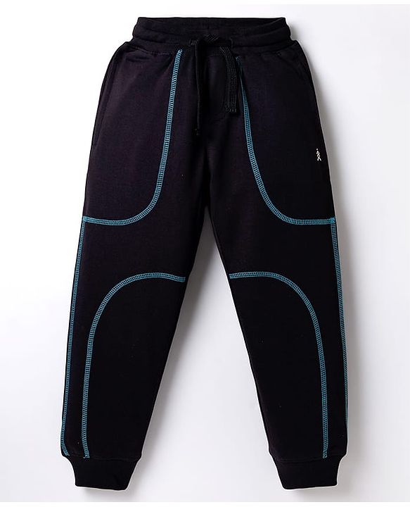 Pine Kids Knit Full Length Solid Color Lounge Pant - Black
