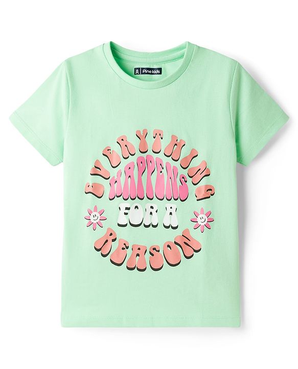 Pine Kids Cotton Knit T-Shirts with Graphic Print Multi Colors 4-5 Years Pack of 5