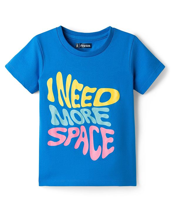 Pine Kids Cotton Knit T-Shirts with Graphic Print Multi Colors 4-5 Years Pack of 5