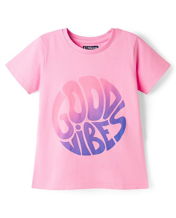 Pine Kids Cotton Knit T-Shirts with Graphic Print Multi Colors 4-5 Years Pack of 5