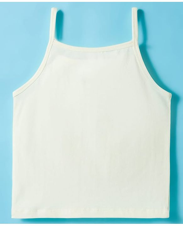 Pine Kids Cotton Lycra knit Sleeveless Slips With Heart Print Pack Of 3 - Colour May Vary