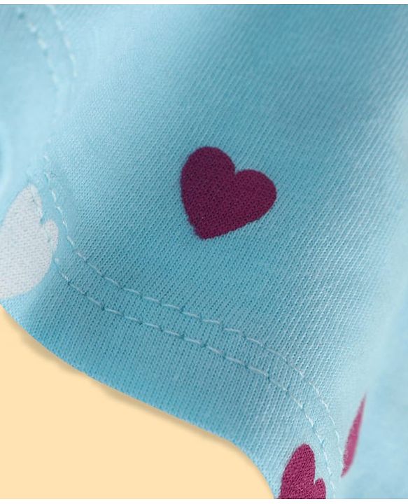 Pine Kids Cotton Lycra Knit Sleeveless Slips With Heart Print Pack Of 3 - Colour May Vary