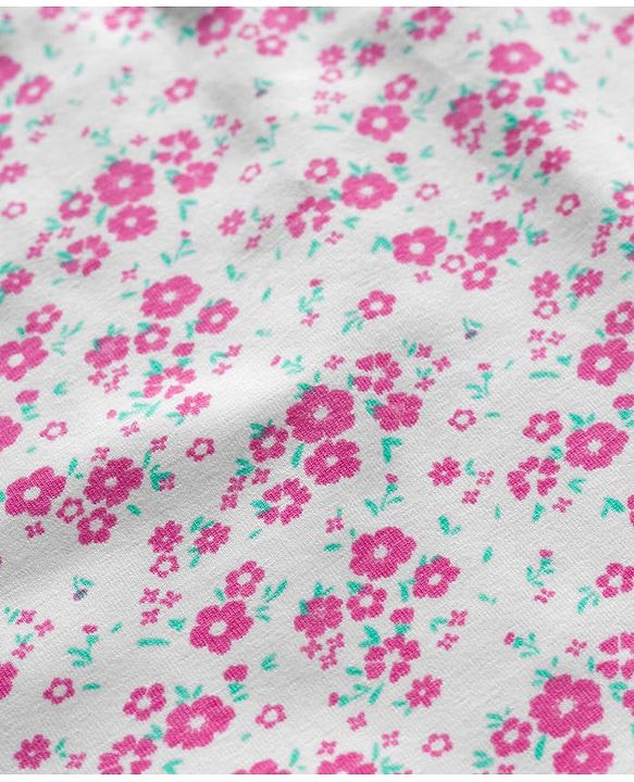 Pine Kids Cotton Lycra Knit Sleeveless Slips With Floral Print Pack Of 3 - Colour May Vary
