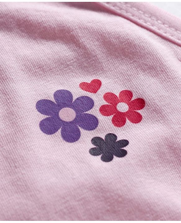 Pine Kids Cotton Lycra Knit Sleeveless Slips With Floral Print Pack Of 3 - Colour May Vary