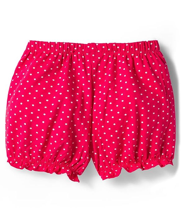 Pine Kids Cotton Elastane Knit Bloomers With Polka Dot Print Pack Of 3 - Colour May Vary