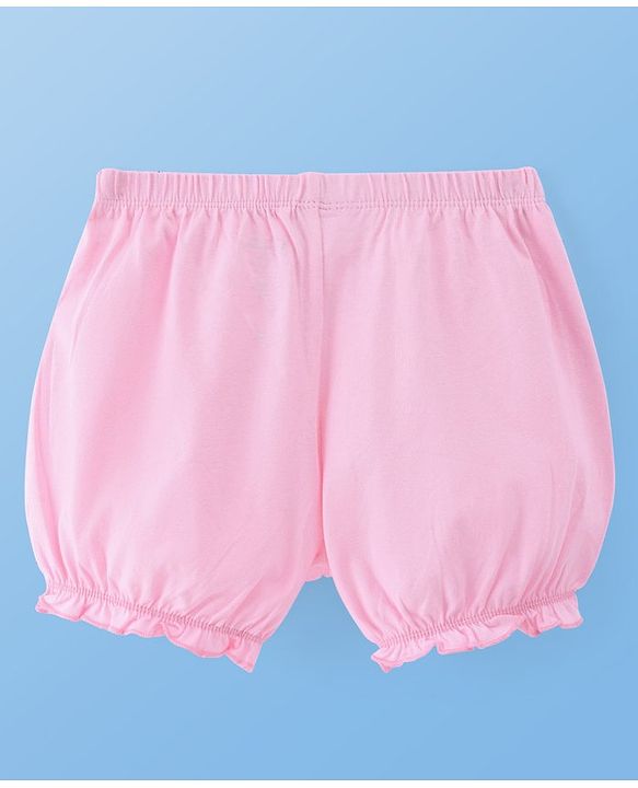 Pine Kids Cotton Elastane Knit Bloomers with Floral Print Pack of 3 (Color May Vary)
