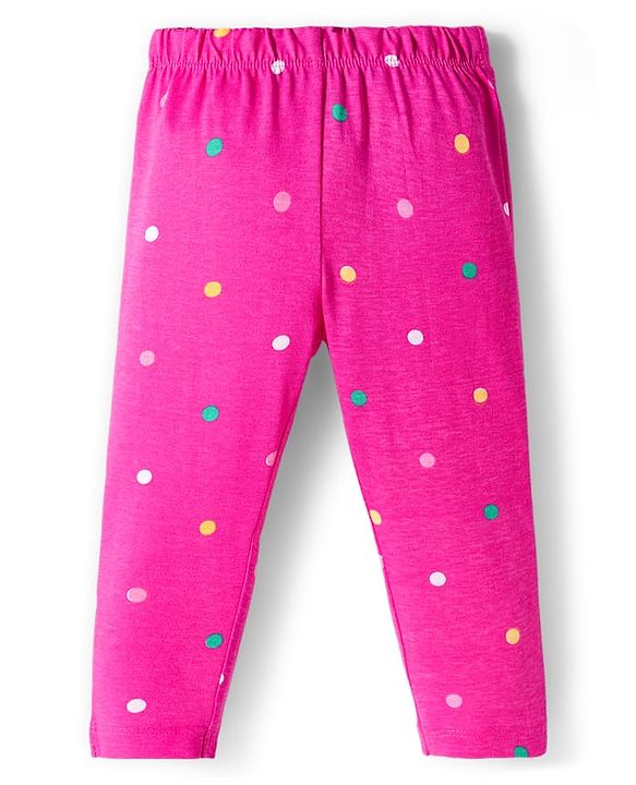 Babyhug Cotton Knit Full Sleeves Night Suit With Text Print - Pink