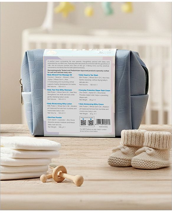 Babyhug Daily Care Travel Kit With Pouch - Pack of 7