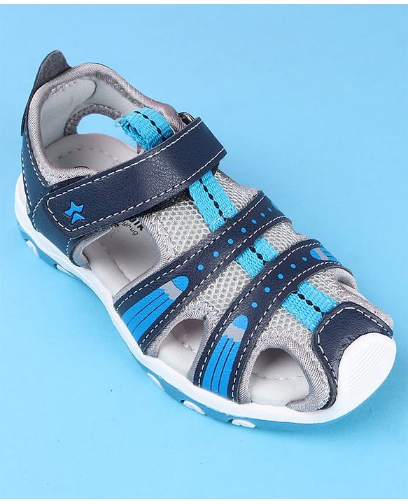 Cute Walk by Babyhug Velcro Closure Sandals - Navy Blue