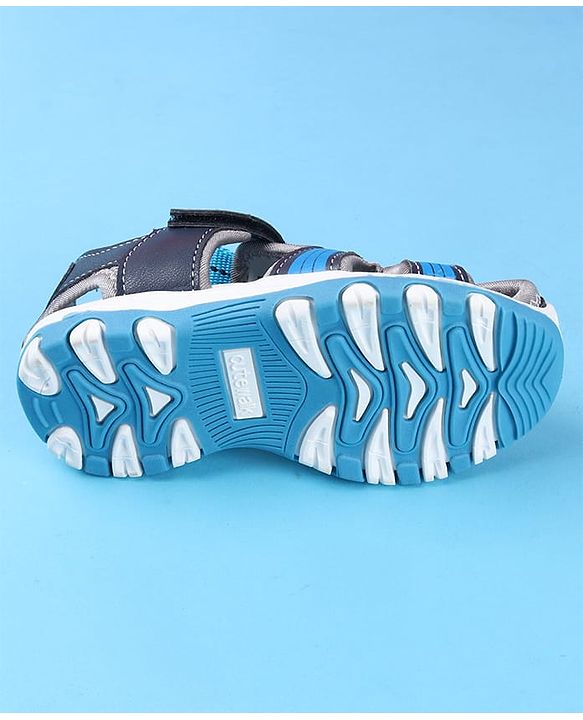 Cute Walk by Babyhug Velcro Closure Sandals - Navy Blue