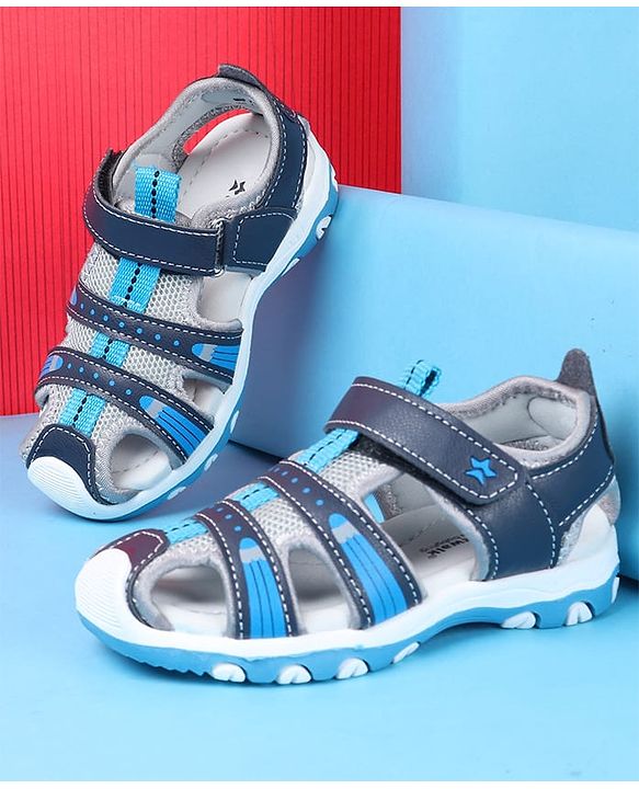 Cute Walk by Babyhug Velcro Closure Sandals - Navy Blue