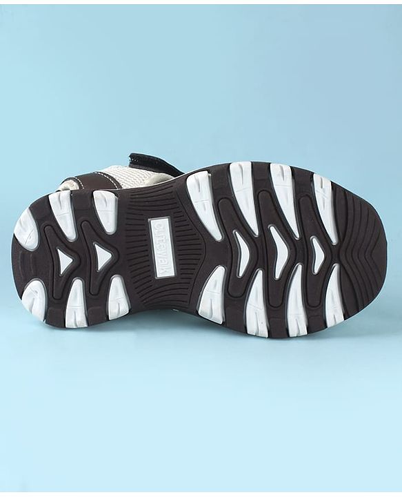 Cute Walk by Babyhug Sandals With Velcro Closure and Brand Logo - Dark Brown
