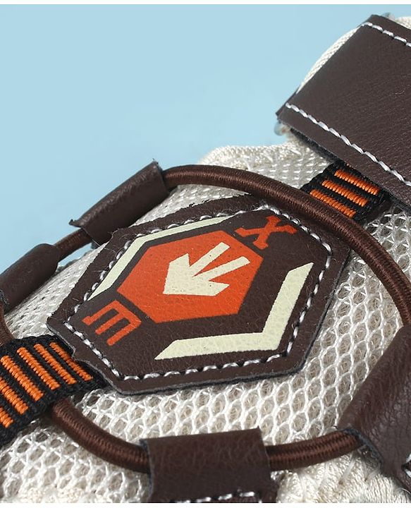Cute Walk by Babyhug Sandals With Velcro Closure and Brand Logo - Dark Brown