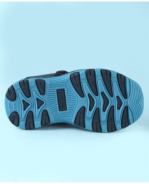 Cute Walk by Babyhug Sandals Solid Color With Velcro Closure - Navy Blue
