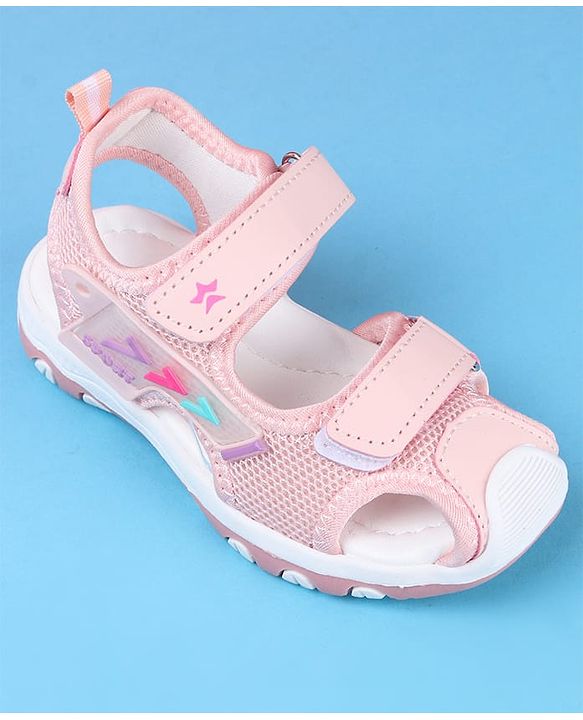 Cute Walk by Babyhug Velcro Closure Sandals with 3D Applique - Pink