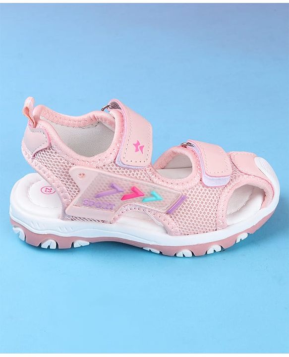 Cute Walk by Babyhug Velcro Closure Sandals with 3D Applique - Pink