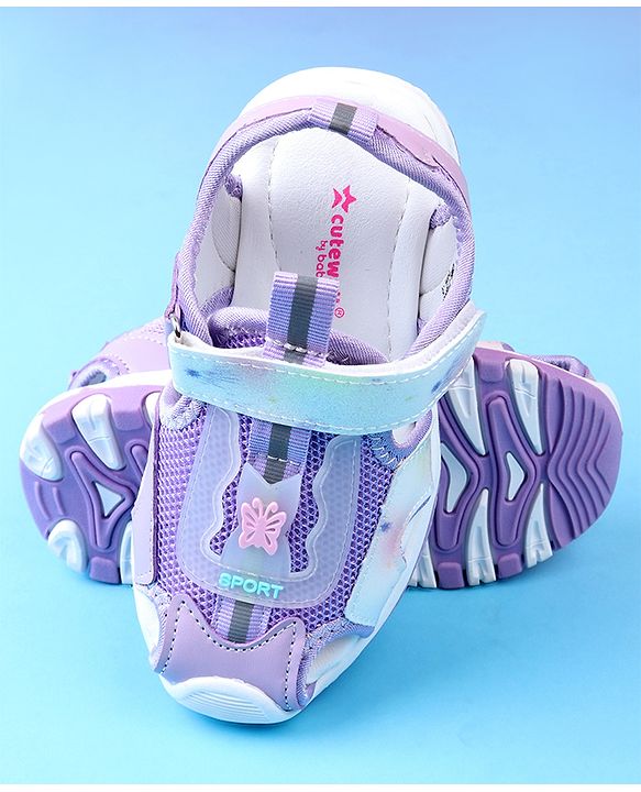 Cute Walk by Babyhug Velcro Closure Solid Sandals - Purple