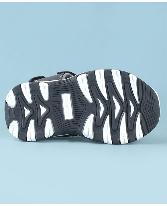 Cute Walk by Babyhug Sandals With Velcro Closure & Text Print - Navy Blue