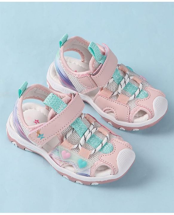 Cute Walk by Babyhug Sandals With Velcro Closure - Pink