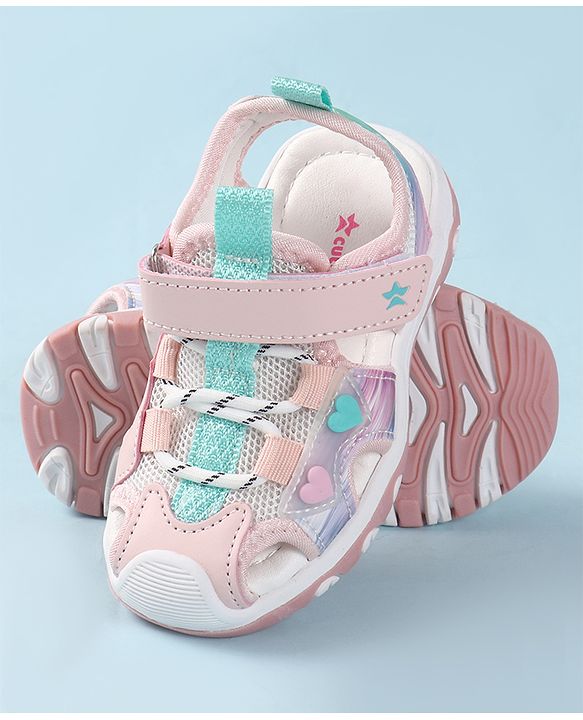 Cute Walk by Babyhug Sandals With Velcro Closure - Pink