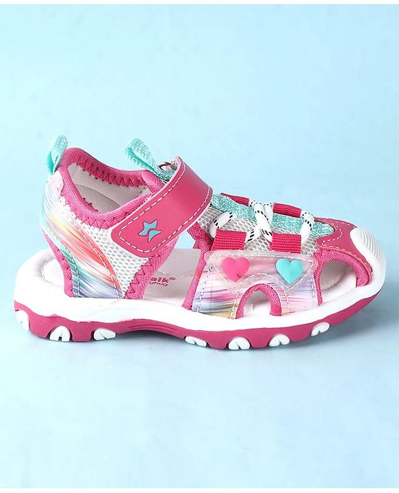 Cute Walk by Babyhug Sandals With Velcro Closure - Pink
