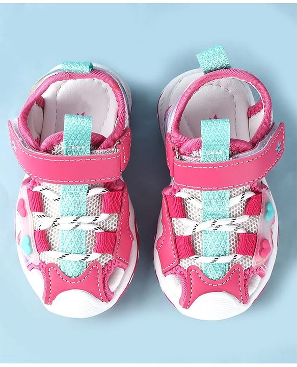 Cute Walk by Babyhug Sandals With Velcro Closure - Pink