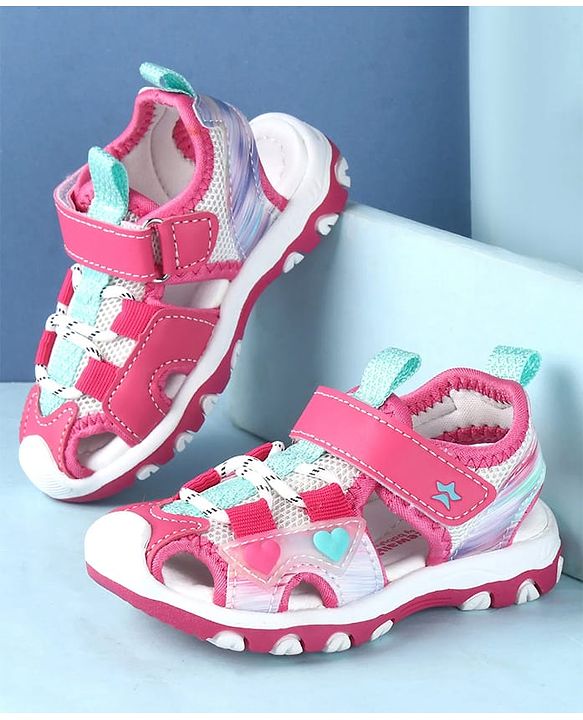 Cute Walk by Babyhug Sandals With Velcro Closure - Pink