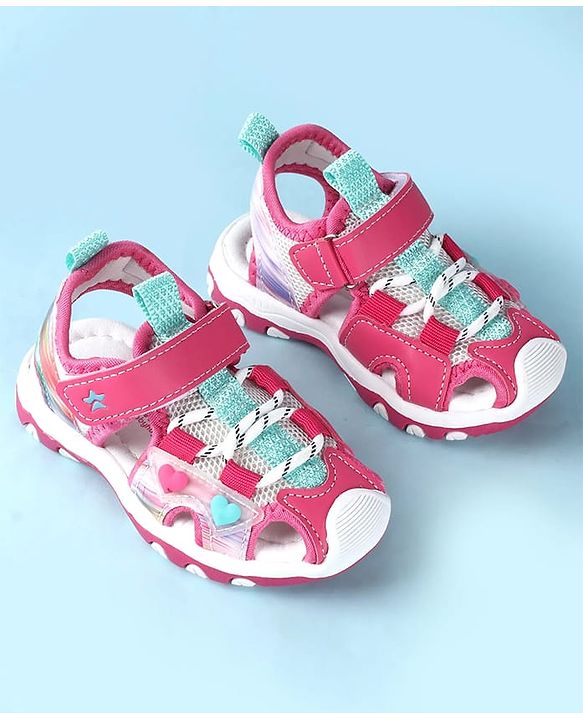 Cute Walk by Babyhug Sandals With Velcro Closure - Pink
